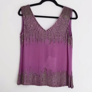 Gorgeous NWT Lavender Beaded Top